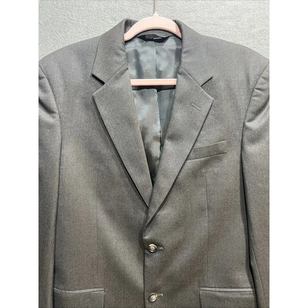 Jos A Bank Blazer Mens 38R Brown Wool Check Sport Coat Jacket 2 Button Executive